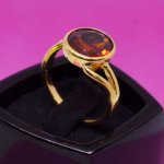 Hessonite Garnet (Gomed) Ring