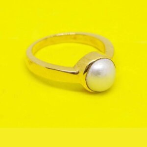 Certified Pearl (Moti) Gemstone Ring