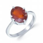 Natural And Certified Gomed (Hessonite Garnet) Ring