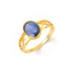 Natural and Certified Blue Sapphire, Neelam Ring In Oval Shape