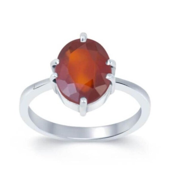 Natural And Certified Gomed (Hessonite Garnet) Ring