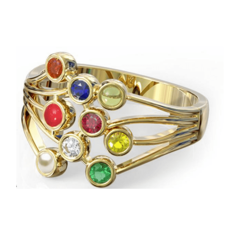 Navratan Rings Navratan Gemstone Rings - Shraddha Shree Gems