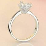 Heart brilliant moissanite diamond ring