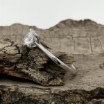 Moissanite diamond ring in starling silver