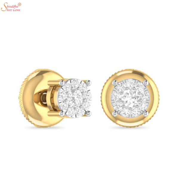 gold plating moissanite diamond earring tops