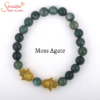 natural moss agate gemstone bracelet