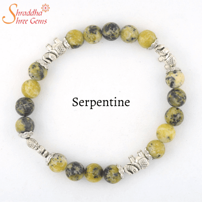 natural serpentine gemstone bracelet