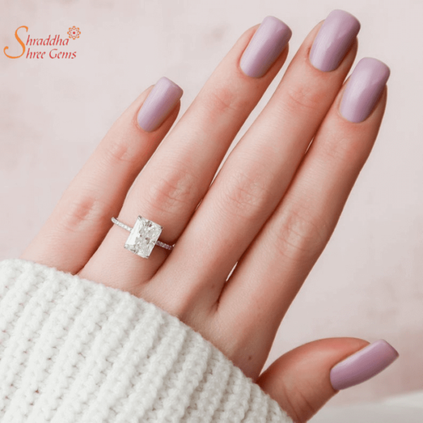 Moissanite Diamond Engagement Ring For Women