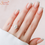Moissanite Diamond Gold Engagement Ring