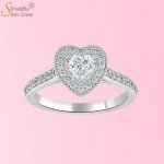 Certified Moissnite diamond engagement ring