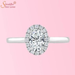 Round Shape Moissanite Diamond Promise Ring