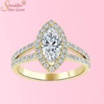 Marquise Shape Moissanite Diamond Ring
