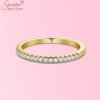 moissanite diamond wedding ring in silver or gold