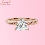 Trillian Shape Moissanite Diamond Solitaire Ring