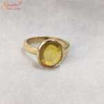Certified yellow sapphire gemstone ring