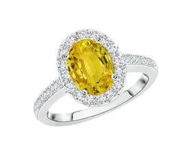 Natural yellow sapphire (pukhraj) gemstone ring