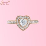 Certified Moissnite diamond engagement ring