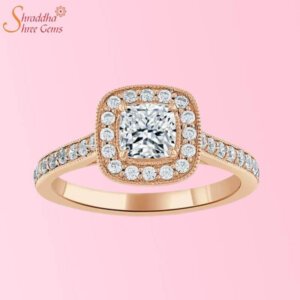 Cushion Shape Moissanite Diamond Promise Ring