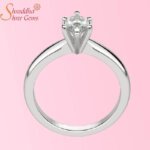 Marquise shape moissanite diamond solitaire ring