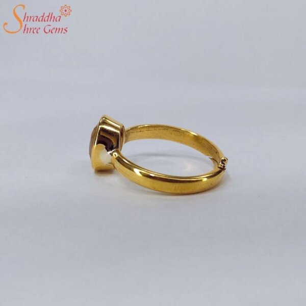 Adjustable Yellow Sapphire Gemstone Ring