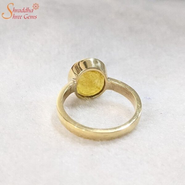 natural yellow sapphire gemstone ring