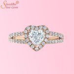 Heart Cut Moissanite Diamond Engagement Ring