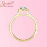 Pear shape moissanite diamond promise ring