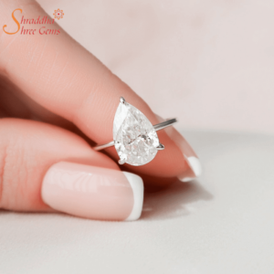 Beautiful Pear Shape Moissanite Diamond Ring