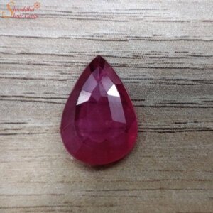Pear Shape 5.62 Carat Loose Ruby Gemstone