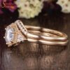 vintage style moissanite diamond bridal ring