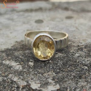 Certified Citrine (Sunela) Gemstone Ring