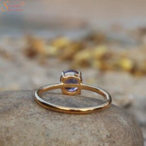 Certified Amethyst Gemstone Ring In Panchdhatu