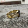 Certified Iolite Gemstone Ring In Panchdhatu