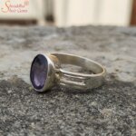 Certified Iolite Gemstone Ring In Sterling Silver