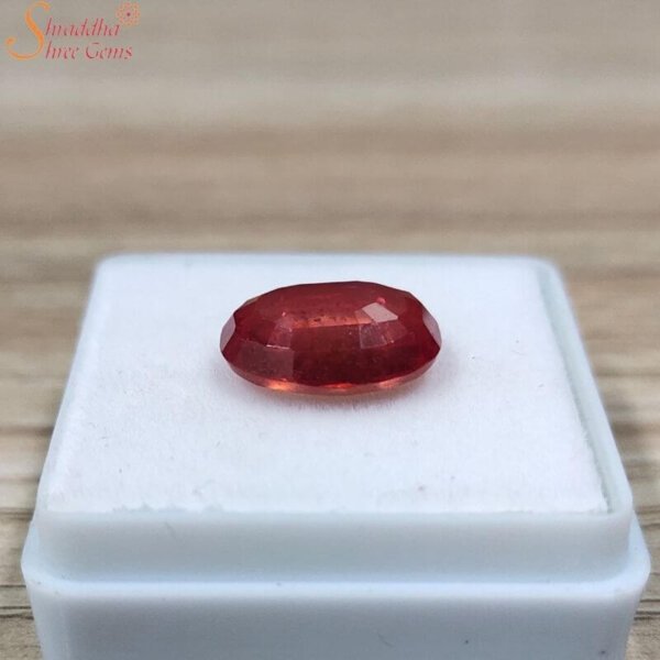 oval shape loose red sapphire gemstone