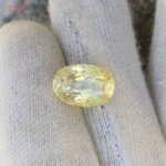 Oval Shape 9 Carat Yellow Sapphire Gemstone