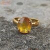 Certified Yellow Sapphire (Pukhraj) Gemstone Ring