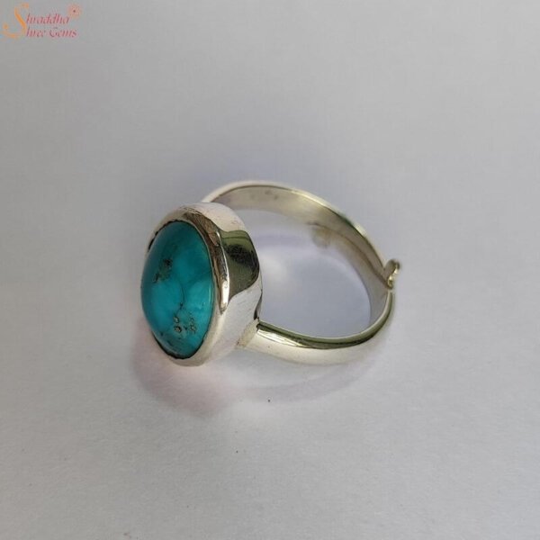 adjustable turquoise firoza gemstone ring