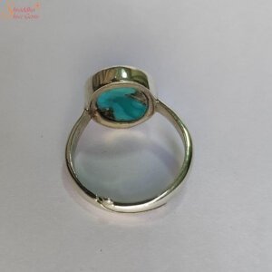 Natural Turquoise Adjustable Ring, Firoza Ring