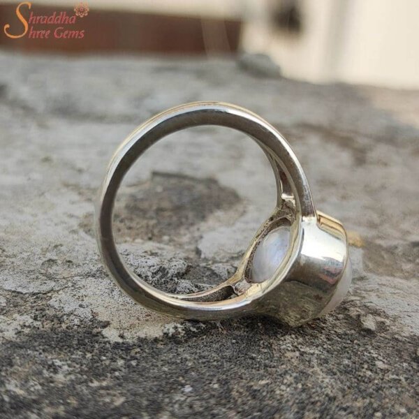 certified pearl moti gemstone ring