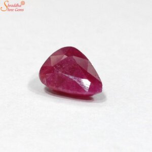 Pear Shape Mozambique Ruby Gemstone, Loose Manik Stone