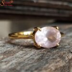 rose quartz panchdhatu ring