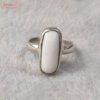 white coral gemstone ring