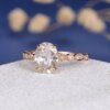 oval shape moissanite diamond anniversary ring