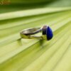 pear shape lapis lazuli silver ring
