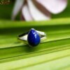 pear shape lapis lazuli silver ring