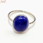 sterling silver lapis lazuli gemstone ring