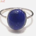 sterling silver lapis lazuli gemstone ring