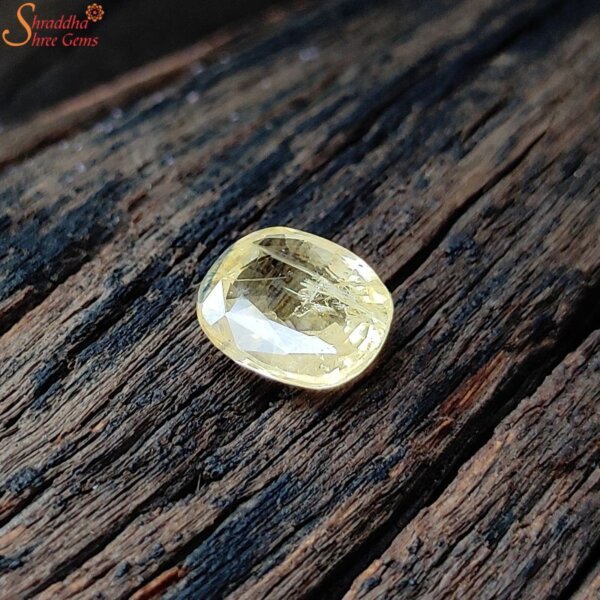 certified yellow sapphire pitambari gemstone