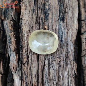 6.89 Carat Natural Ceylon Yellow Sapphire Gemstone, Pukhraj Stone